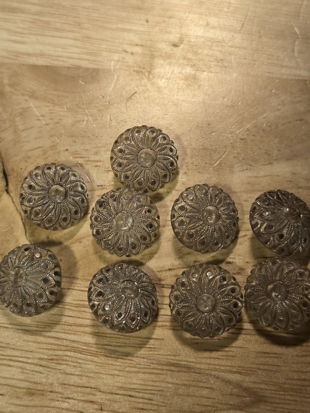 Vintage Glass And Rhinestone Buttons - Picture 2 of 3